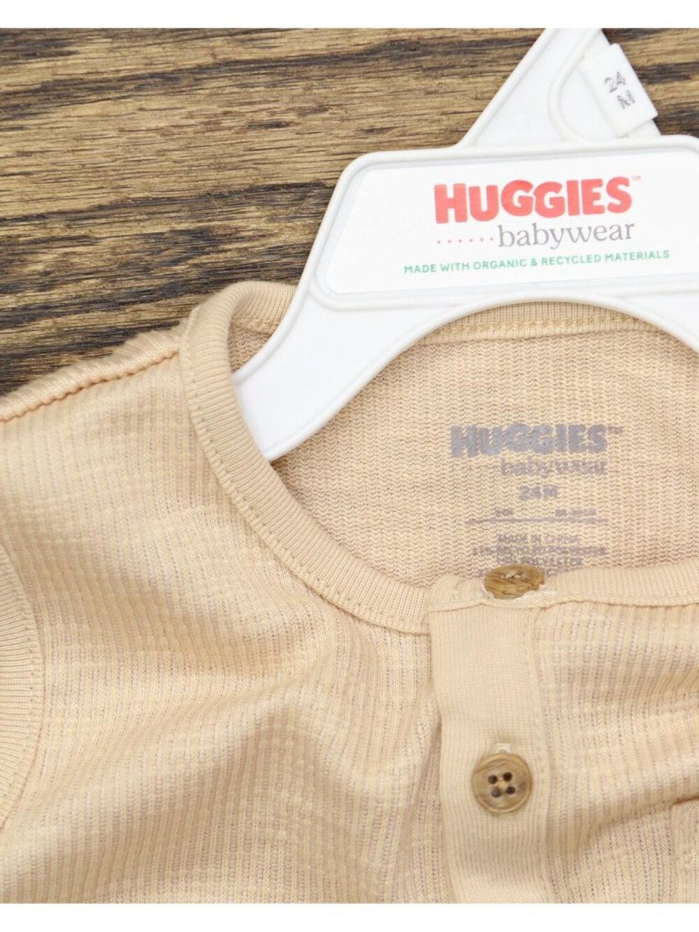 NWT Huggies Baby Boys Sleeveless Romper 6Z2713K Beige Brown 24 Months - Picture 6 of 6